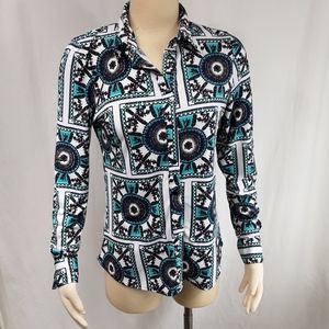 BCBG Max Azria Snap Front Blouse M